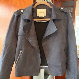 Anthropologie Medium Women's Expressway Faux Suede Moto Jacket